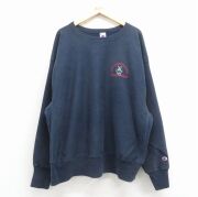 XL★古着 長袖 チャンピオン Champion リバースウィーブ メンズ 00年代 00s MCP 大きいサイズ クルーネック 紺【spe】 26jan23
