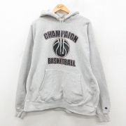 XL/古着 長袖 チャンピオン Champion リバースウィーブ パーカー メンズ 00年代 00s バスケットボール 大きいサイズ 薄グレー 霜降り 26jan29 古着通販 XL☆古着 長袖 チャンピオン Champion リバースウィーブ