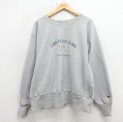 XL★古着 長袖 チャンピオン Champion リバースウィーブ メンズ 00年代 00s ロングビーチ クルーネック グレー 霜降り【spe】 26mar03