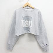 XL★古着 長袖 チャンピオン Champion リバースウィーブ メンズ 80年代 80s USD カレッジ クルーネック USA製 薄グレー 霜降り【spe】 26may08