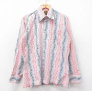 70s長袖シャツ 7100 CLUB45 長袖シャツ 総柄シャツ 昭和レトロ USA 2XL | San