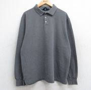 ランズエンド　90s メリノウール 長袖ニットポロシャツ 紺　L ゆるだぼ古着. ランズエンド 90s メリノウール 長袖ニットポロシャツ 紺 L ゆる