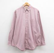 XL★古着 エルエルビーン LLBEAN 長袖 ブランド シャツ メンズ 80年代 80s 大きいサイズ ボタンダウン 薄エンジ 【spe】 25aug27 中古 トップス