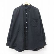 XL★古着 ギャップ GAP 長袖 ブランド シャツ メンズ 90年代 90s 大きいサイズ コットン ボタンダウン カナダ製 黒 ブラック 【spe】 25sep03 中古 トップス