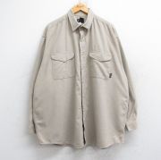 XL★古着 パタゴニア patagonia 長袖 ブランド シャツ メンズ 00年代 00s 大きいサイズ ロング丈 ベージュ カーキ 【spe】 25nov05 中古 トップス