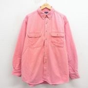 XL★古着 ギャップ GAP 長袖 ブランド シャツ メンズ 90年代 90s コットン ボタンダウン ピンク【spe】 26apr03