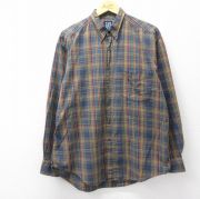 XL★古着 ギャップ GAP 長袖 ブランド シャツ メンズ 90年代 90s コットン ボタンダウン 紺他 チェック【spe】 26apr08