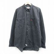 XL★古着 リーバイス Levis 長袖 ブランド シャツ メンズ 00年代 00s コットン 黒 デニム【spe】 26apr08