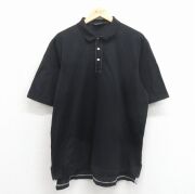 XL★古着 ラルフローレン ポロゴルフ 半袖 ブランド ポロ シャツ メンズ 90年代 90s 鹿の子 大きいサイズ コットン ブラック【spe】 26may29