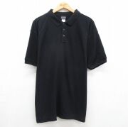 XL★古着 パタゴニア patagonia 半袖 ブランド ポロ シャツ メンズ 00年代 00s ワンポイントロゴ 鹿の子 大きいサイズ オーガニックコットン ブラック【spe】 26jun18