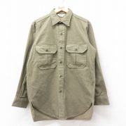 L★古着 カベラス 長袖 ヘビー フランネル シャツ メンズ 80年代 80s 緑系 グリーン 【spe】 25sep09 中古 トップス