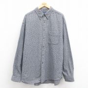 XL★古着 ジェイクルー J.CREW 長袖 フランネル シャツ メンズ 00年代 00s 大きいサイズ コットン ボタンダウン 紺他 ネイビー チェック 【spe】 25sep22 中古 トップス