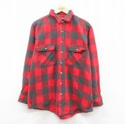 XL★古着 セントジョンズベイ 長袖 ヘビー フランネル シャツ メンズ 90年代 90s 大きいサイズ コットン 赤他 レッド バッファロー チェック 【spe】 25oct01 中古 トップス