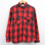 XL★古着 ファイブブラザー 長袖 ヘビー フランネル シャツ メンズ 80年代 80s USA製 赤他 レッド バッファロー チェック 【spe】 25oct30 中古 トップス