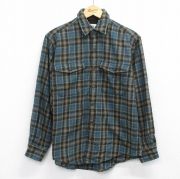 M★古着 ギャップ GAP 長袖 ウール シャツ メンズ 00年代 00s 紺他 チェック【spe】 25dec29