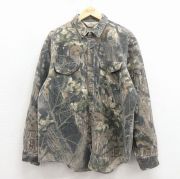 XL★古着 レッドヘッド 長袖 ヘビー フランネル シャツ メンズ 90年代 90s 木葉 大きいサイズ コットン USA製 茶他 迷彩【spe】 26jan17