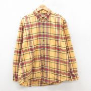 XL★古着 セントジョンズベイ 長袖 フランネル シャツ メンズ 00年代 00s コットン ボタンダウン 黄他 チェック【spe】 26feb17