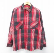 XL★古着 セントジョンズベイ 長袖 ヘビー フランネル シャツ メンズ 00年代 00s 大きいサイズ コットン 赤他 チェック【spe】 26mar30