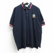 XL★古着 半袖 ポロ シャツ メンズ 00年代 00s ディズニー DISNEY 帽子 大きいサイズ コットン 濃紺 ネイビー 【spe】 25jul18 中古 トップス