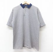 L★古着 半袖 ポロ シャツ メンズ 90年代 90s 大きいサイズ コットン USA製 生成り他 【spe】 25aug27 中古 トップス