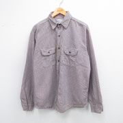 XL★古着 ファイブブラザー 長袖 シャツ メンズ 90年代 90s コットン USA製 ピンク他 ストライプ 【spe】 25sep01 中古 トップス
