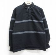 S★古着 バーバリアン 長袖 ラガー シャツ メンズ 90年代 90s コットン カナダ製 黒他 ブラック 【spe】 25sep12 中古 トップス