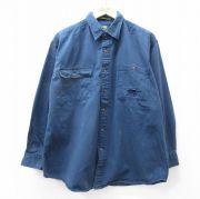 XL★古着 オービス ORVIS 長袖 シャツ メンズ 90年代 90s 釣り 大きいサイズ コットン 紺 ネイビー 【spe】 25sep13 中古 トップス