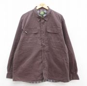 XL★古着 カベラス 長袖 シャツ メンズ 00年代 00s 大きいサイズ ロング丈 コットン 茶 ブラウン 【spe】 25sep30 中古 トップス