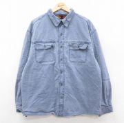XL★古着 THE TERRITORY AHEAD 長袖 シャツ メンズ 00年代 00s 大きいサイズ コットン グレー系 内側フリース 【spe】 25sep30 中古 トップス