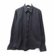 L★古着 長袖 シャツ メンズ 90年代 90s イタリア製 黒 ブラック 【spe】 25oct01 中古 トップス