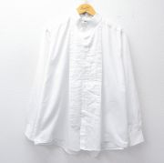 XL★古着 長袖 シャツ メンズ 90年代 90s 大きいサイズ スタンドカラー 白 ホワイト 【spe】 25oct01 中古 トップス