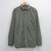 XL★古着 グラミチ GRAMICCI 長袖 シャツ メンズ 90年代 90s コーデュロイ 大きいサイズ ロング丈 コットン USA製 茶系 ブラウン 【spe】 25oct08 中古 トップス