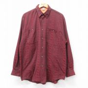 L★古着 長袖 シャツ メンズ 00年代 00s 総柄 エンジ他 【spe】 25oct17 中古 トップス