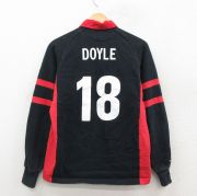 M★古着 バーバリアン 長袖 ラガー シャツ メンズ 90年代 90s リンチバーグ カレッジ DOYLE 18 ラグラン コットン カナダ製 黒他 ブラック 【spe】 25oct18 中古 トップス