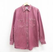 XL★古着 リー Lee 長袖 シャツ メンズ 00年代 00s 大きいサイズ コットン エンジ 【spe】 25oct29 中古 トップス