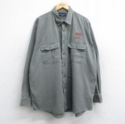 XL★古着 スイングスター 長袖 シャツ メンズ 90年代 90s ms 大きいサイズ ロング丈 コットン グレー系 【spe】 25oct31 中古 トップス