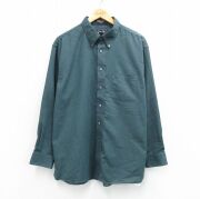 XL★古着 アロー 長袖 シャツ メンズ 90年代 90s ボタンダウン カナダ製 緑【spe】 26feb19