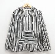 M★古着 長袖 メキシカン パーカー メンズ コットン 白他【spe】 26mar11