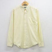 L★古着 ルティグレ 長袖 シャツ メンズ 80年代 80s ボタンダウン USA製 薄黄【spe】 26mar23