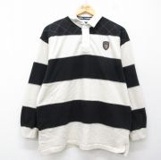 L★古着 長袖 ラガー シャツ メンズ ギネス コットン 黒他【spe】 26mar31