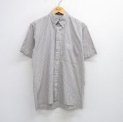 L★古着 ラルフローレン Ralph Lauren チャップス 半袖 ブランド シャツ メンズ 90年代 90s ボタンダウン 薄ベージュ他 カーキ チェック 【spe】 25aug06 中古 トップス