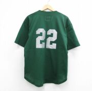 XL★古着 半袖 ベースボール シャツ メンズ 90年代 90s MP メッシュ地 大きいサイズ USA製 緑【spe】 26apr16