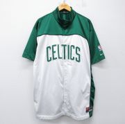 XL★古着 ナイキ NIKE 半袖 シャツ メンズ 00年代 00s NBA ボストンセルティックス 刺繍 大きいサイズ ロング丈 白 バスケットボール【spe】 26apr22