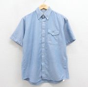 XL★古着 エルエルビーン 半袖 シャツ メンズ 90年代 90s ボタンダウン USA製 薄紺【spe】 26may11