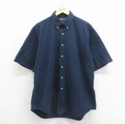 ラルフローレン 90s 半袖シャツ ワンポイントロゴ ネイビー メンズXL相当 | 古着