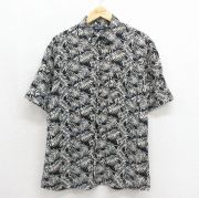 古着通販 L☆古着 グラミチ 半袖 シャツ メンズ 90年代 90s 総柄