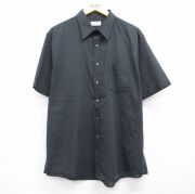 古着通販 L☆古着 半袖 シャツ メンズ 80年代 80s ロング丈 水色