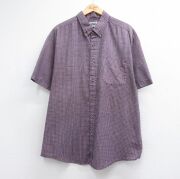 古着通販 L☆古着 半袖 シャツ メンズ 80年代 80s ロング丈 水色