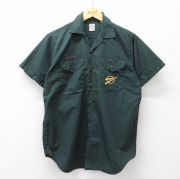 古着通販 M☆古着 ディッキーズ 長袖 ワーク シャンブレー シャツ