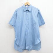 XL★古着 半袖 ビンテージ シャツ メンズ 60年代 60s マチ付き USA製 水色【spe】 26apr30
